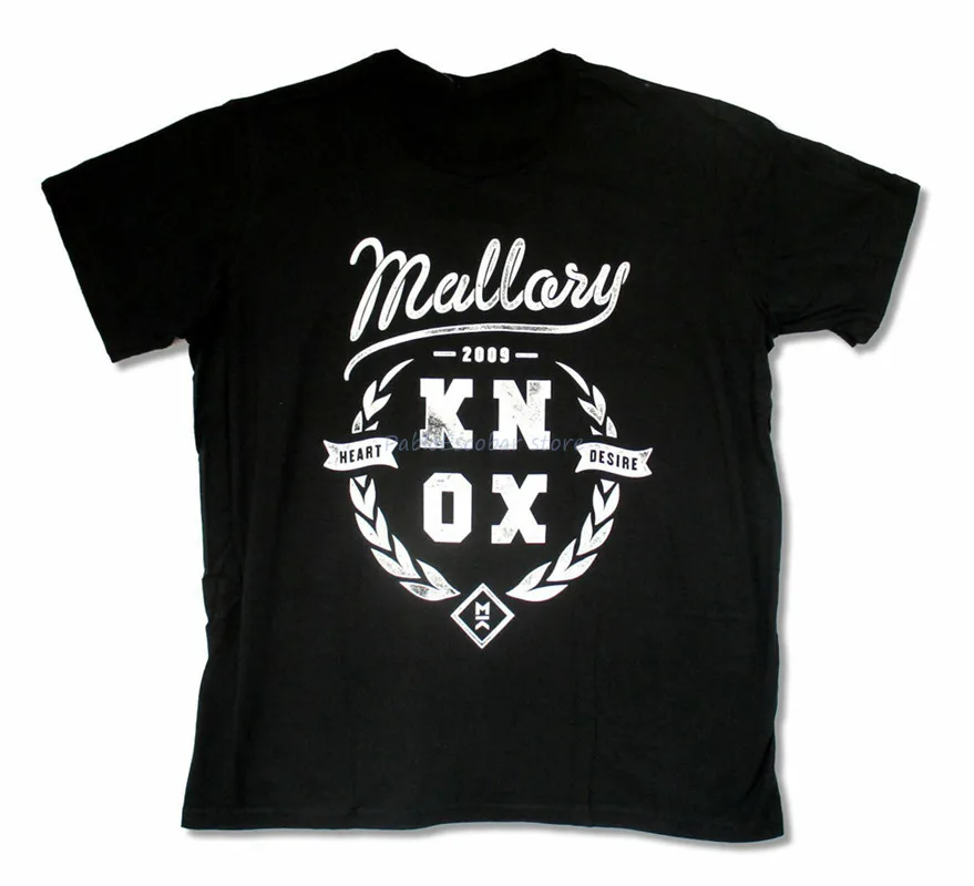 

Черная футболка Mallory Knox Heart Desire, новая свободная футболка