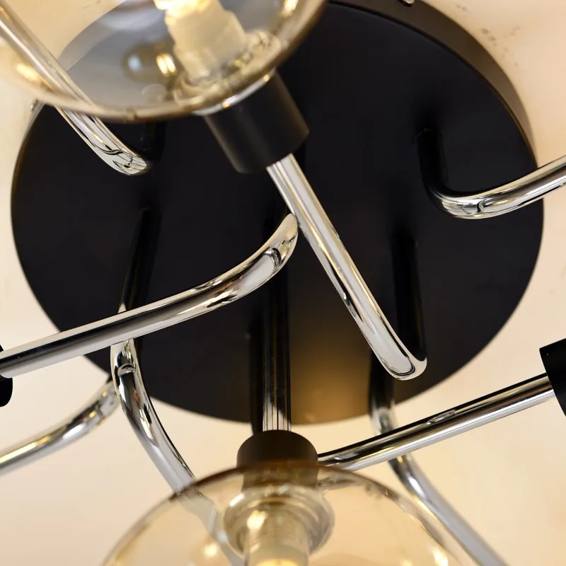 

Led LED Ceiling Lamp Modern Glass Ball Ceiling Light for Living Room Kitchen Bedroom Home Lighting Lustre Black Chrome Copper