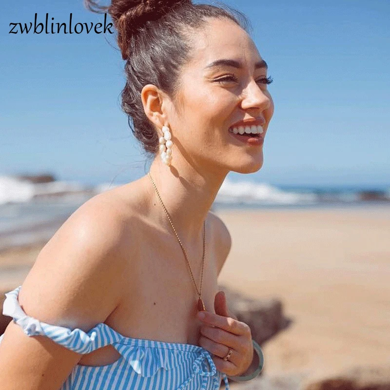 2019 дамские большие цвета белого жемчуга элегантные серьги кольца новый уличный