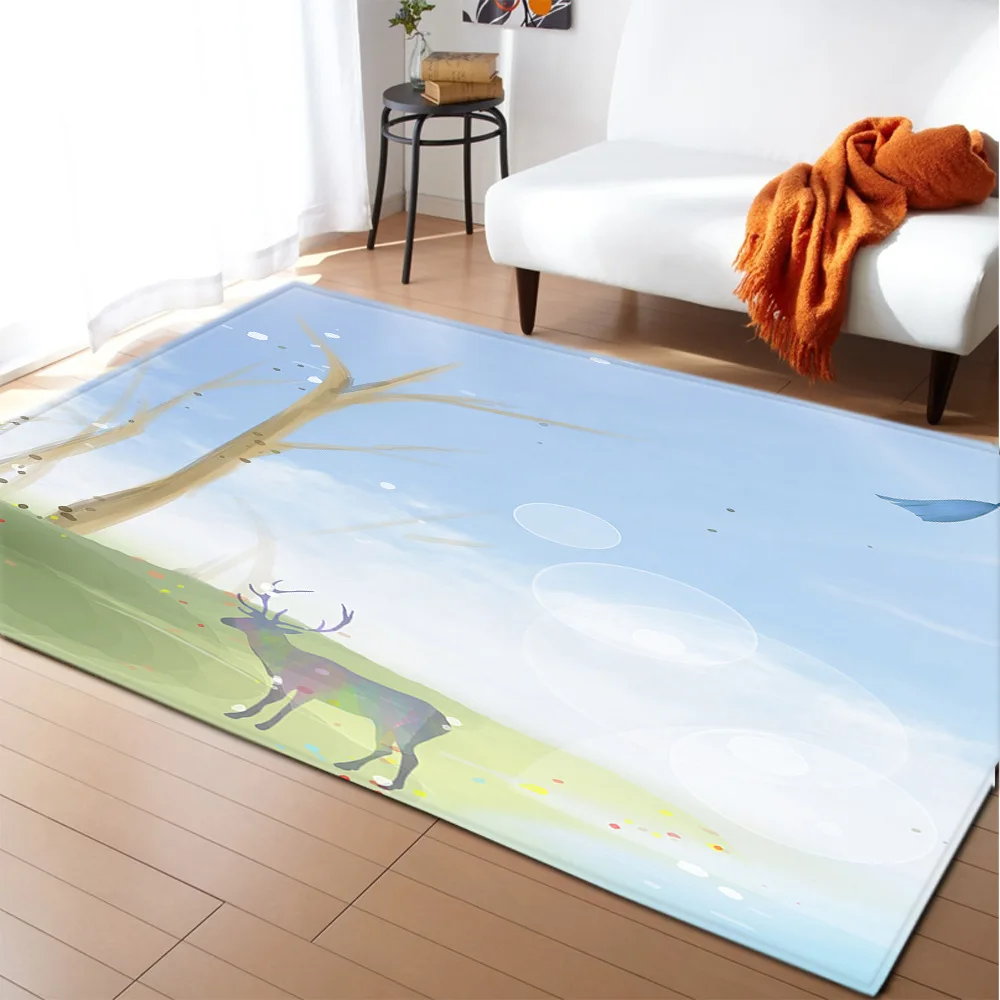 

Modern Living Room Floor Bedroom Sofa Carpet Decoration Hallway Balcony Bathroom Anti-Slip Rugs Children's Tatami Printing Mat