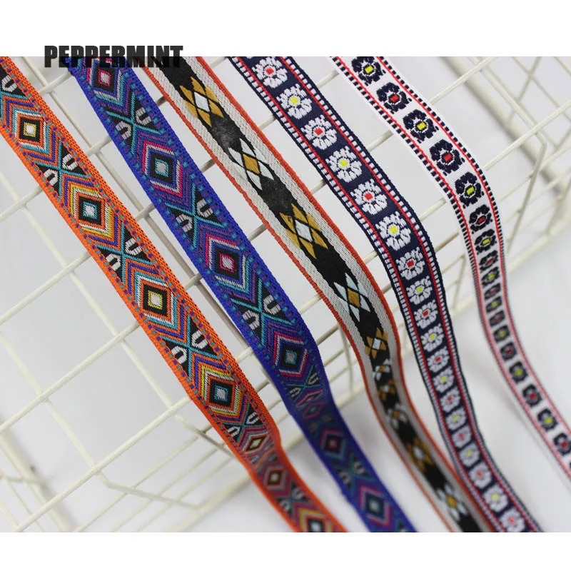 Этническая ВЫШИТАЯ кружевная ткань 2 ярда 18 мм бохо отделка сумка для одежды