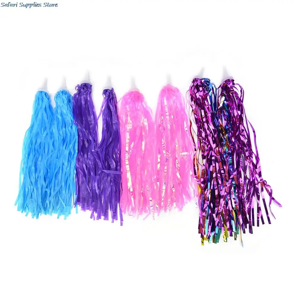 

1 Pair Bicycle Handlebar Tassels Kids Scooter Tricycle Handlebar Tassels Bike Cycling Handle Grips Decoration PE Streamers