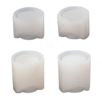 diy tealight candle molds silicone cylinder resin candlestick molds 4pcs epoxy candle holder moulds for home party ornaments