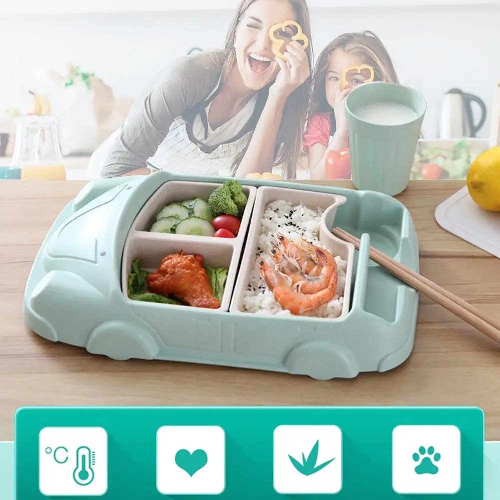 

Feeding Baby Bowl Tableware Set Wheat Straw Plate Kids Dishes Dinnerware Feeding Tableware For Kids Bebe Supplies