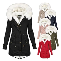 new winter women jacket medium long thicken plus size 5xl outwear hooded wadded coat slim parka cotton padded jacket overcoat