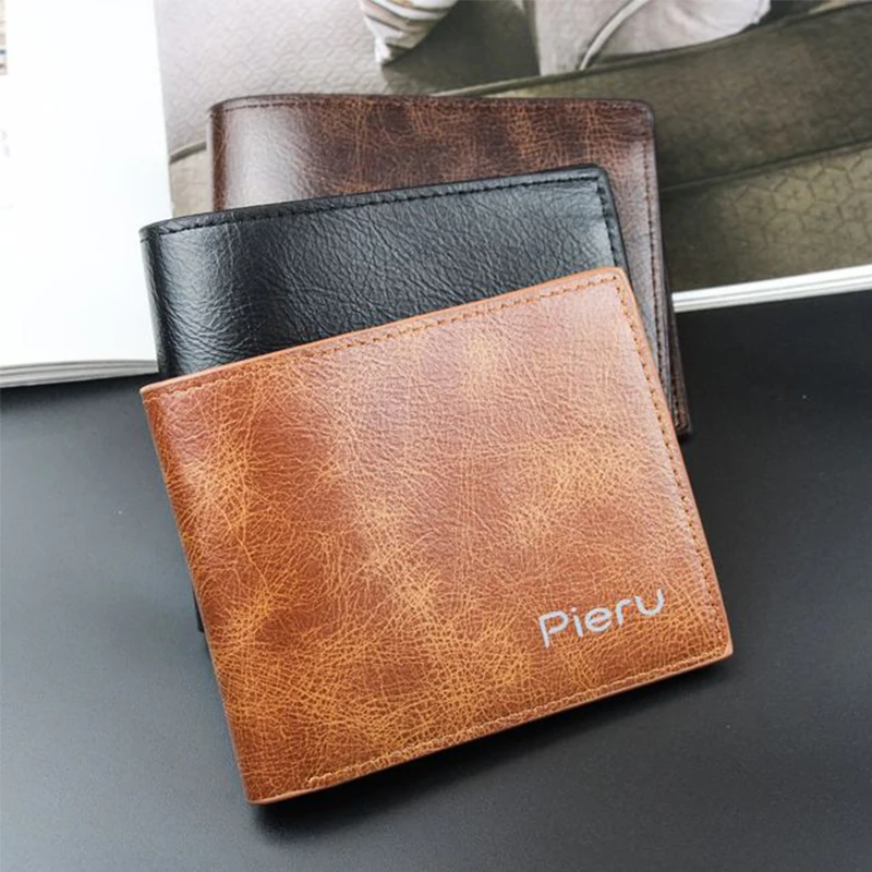 

Лидер продаж, новый мужской короткий кошелек с железными краями, корейский молодежный Мужской горизонтальный кошелек, трендовый кошелек дл...