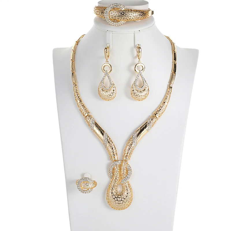 Fani нигерийские Свадебные Женские аксессуары набор ювелирных изделий 2021 оптом итальянские Свадебные ювелирные изделия комплект из Дубая золотого цвета брендовые ювелирные изделия