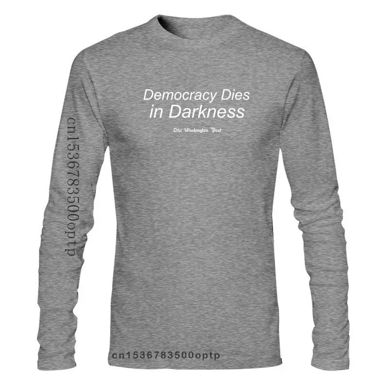 

Customize Authentic Democracy Dies White t shirt for men summer Letter men's t shirts plus size 5xl 100% cotton Cute top tee