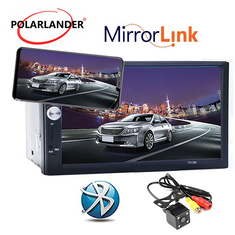 2 DIN 7 дюймовый сенсорный экран Bluetooth стерео MP4 MP5 плеер камера заднего вида радио
