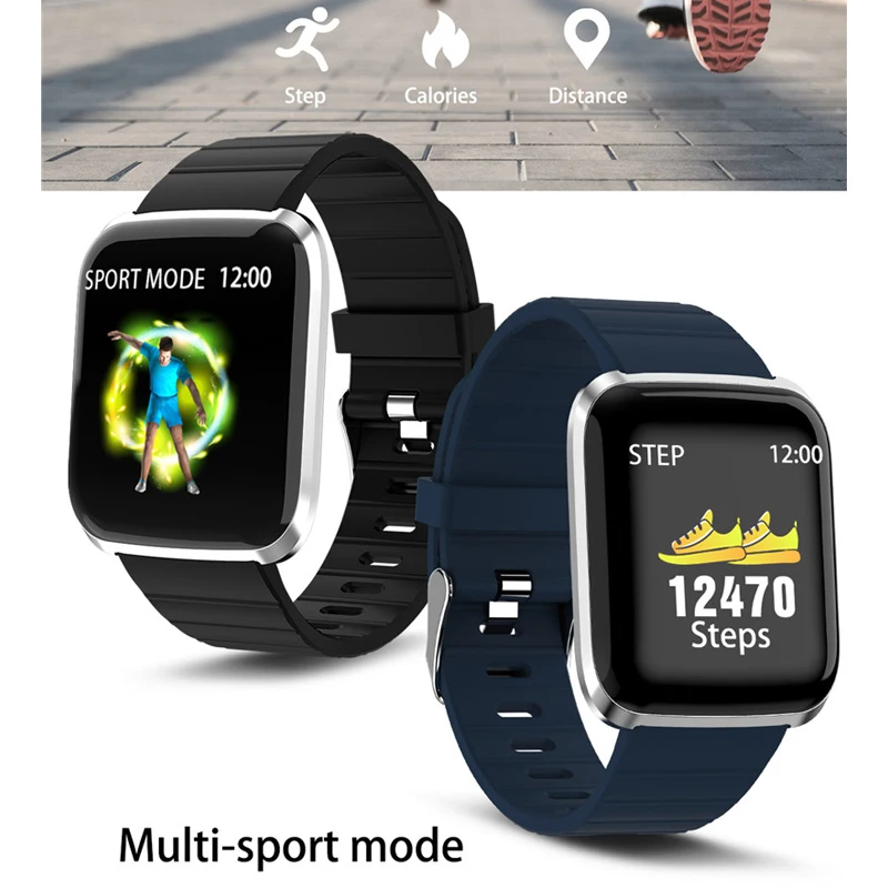 Умные часы DeaGea 116Pro с пульсометром шагомером напоминанием о тревоге умным