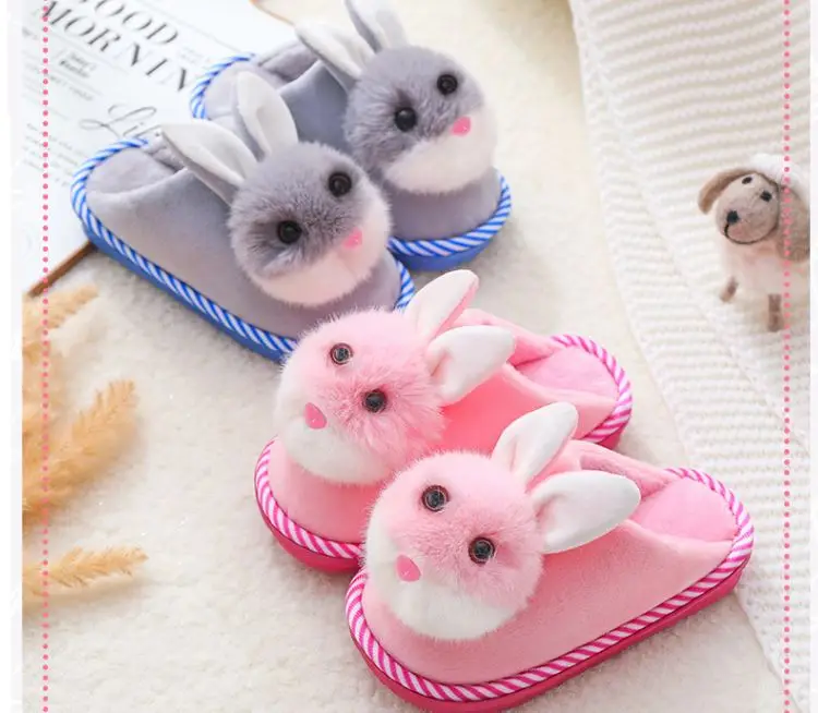 Зимняя Детская домашняя обувь детские хлопковые тапочки для мальчиков и девочек