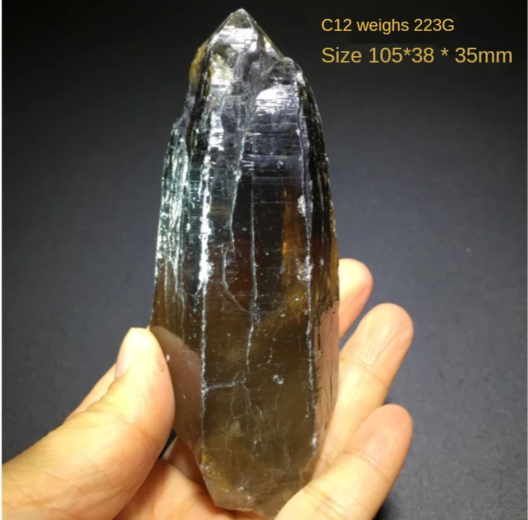 

Acestra Citrine Rough Stone Crystal Single Pointed Column Decoration Top of the World Power Healing Light