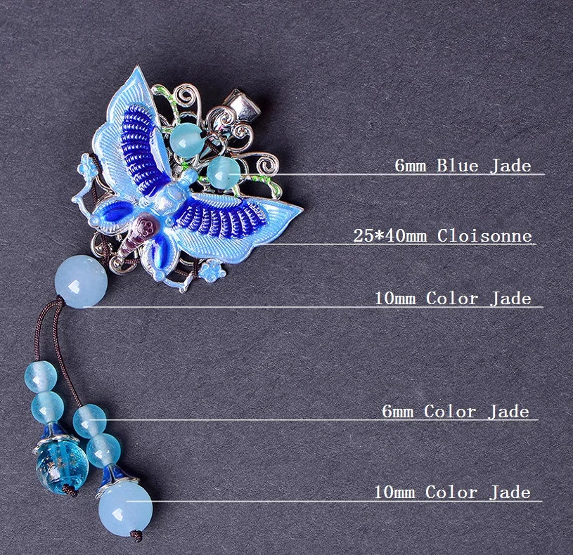 Древний костюм Hanfu медно-цинковый сплав веерообразные заколки для волос милая