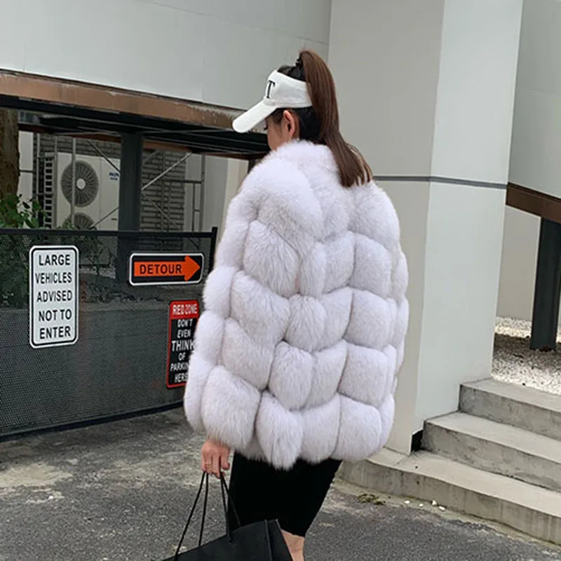 CP356 White CP зимняя шуба из искусственного лисьего меха женская модная длинная пушистая Меховая куртка женское элегантное пальто с отложным воротником CP356 - Цвет: CP356 White