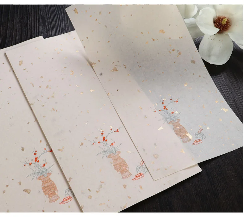 Tanie 50 Arkuszy/partia, 17*34cm, Chiński Papier Ryżowy Dla Małych Kai Shu Małe Xing Shu Kaligrafii Papieru Xuan Zhi Anhui Jing Xian Xuan Papieru