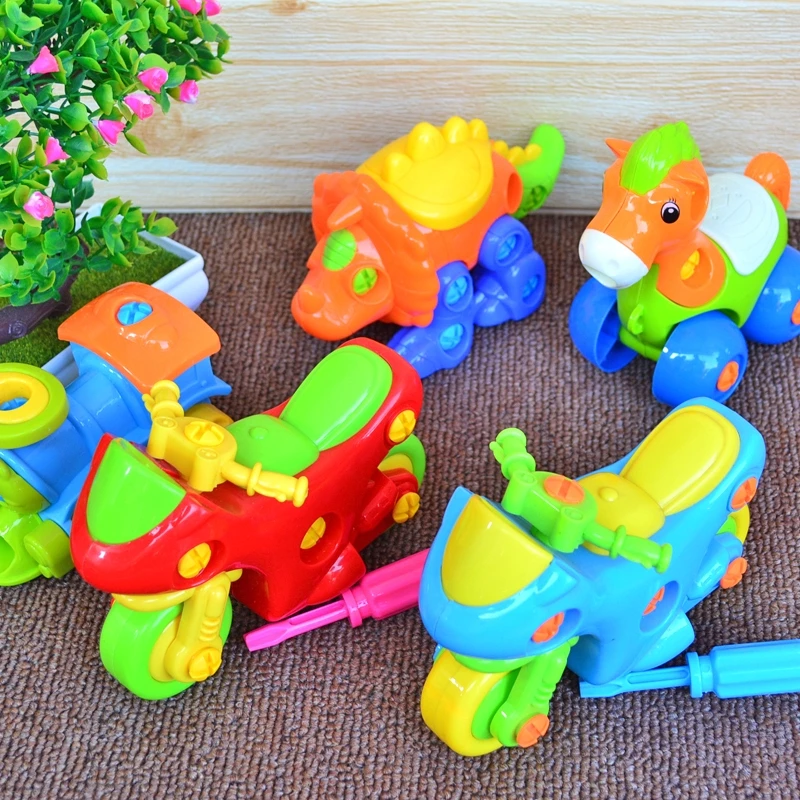 Раннее обучение DIY винтовая сборка Инженерная машина Съемная динозавр