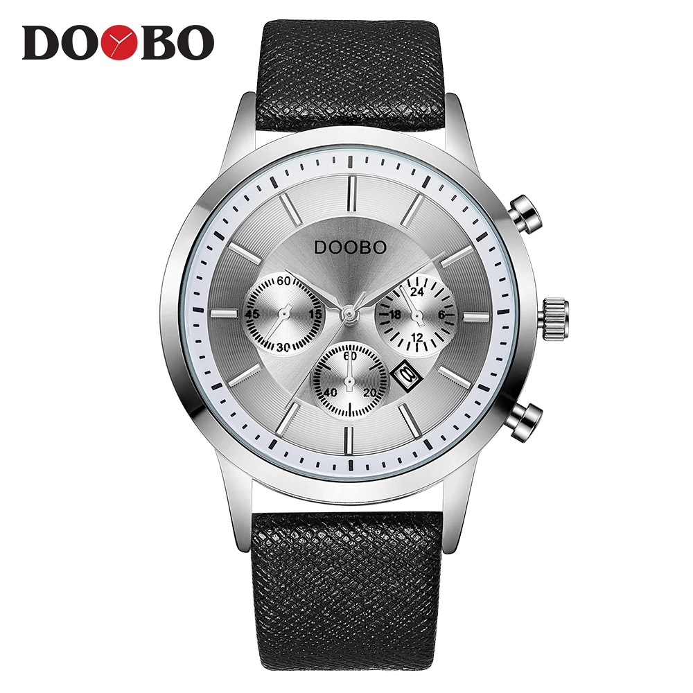 D034 white Новинка 8225, мужские военные спортивные кварцевые часы, мужские брендовые роскошные часы с кожаным ремешком, водонепроницаемые мужские наручные часы, Relogio Masculino - Цвет: D034 white