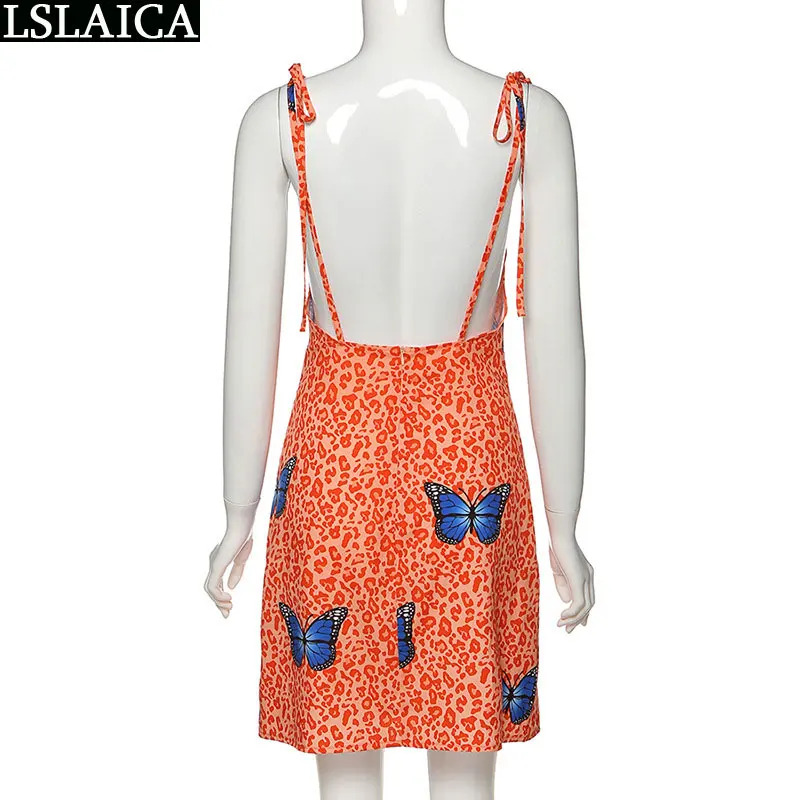 

Elegant women dress lace-up backless butterfly print strapless sexy bodycon dress party club streetwear summer dress female
