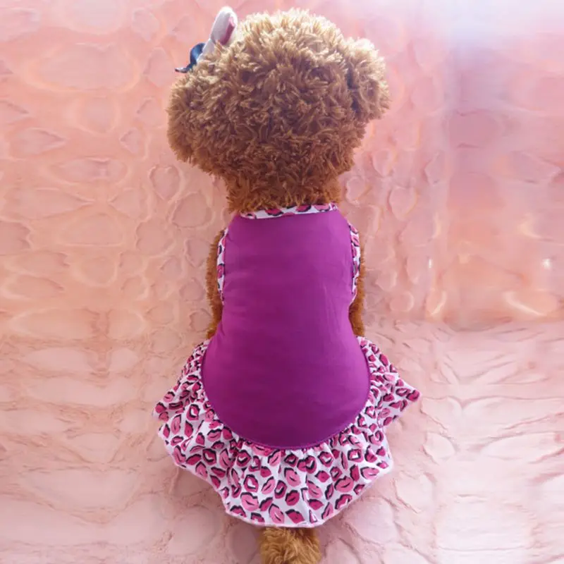 Одежда для домашних животных маленьких собак девочек летнее платье с сердечками