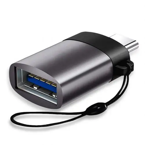 Black Grey Портативный Высокоскоростной USB 3,0 type-C Мужской и Женский OTG адаптер конвертер передачи данных для Samsung Galaxy S8 s9 note 8 a5 - Цвет: Black Grey