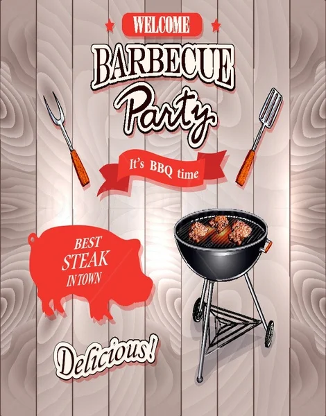 

Barbecue Party Large Metal Tin Sign Poster Vintage Style Wall Plaque