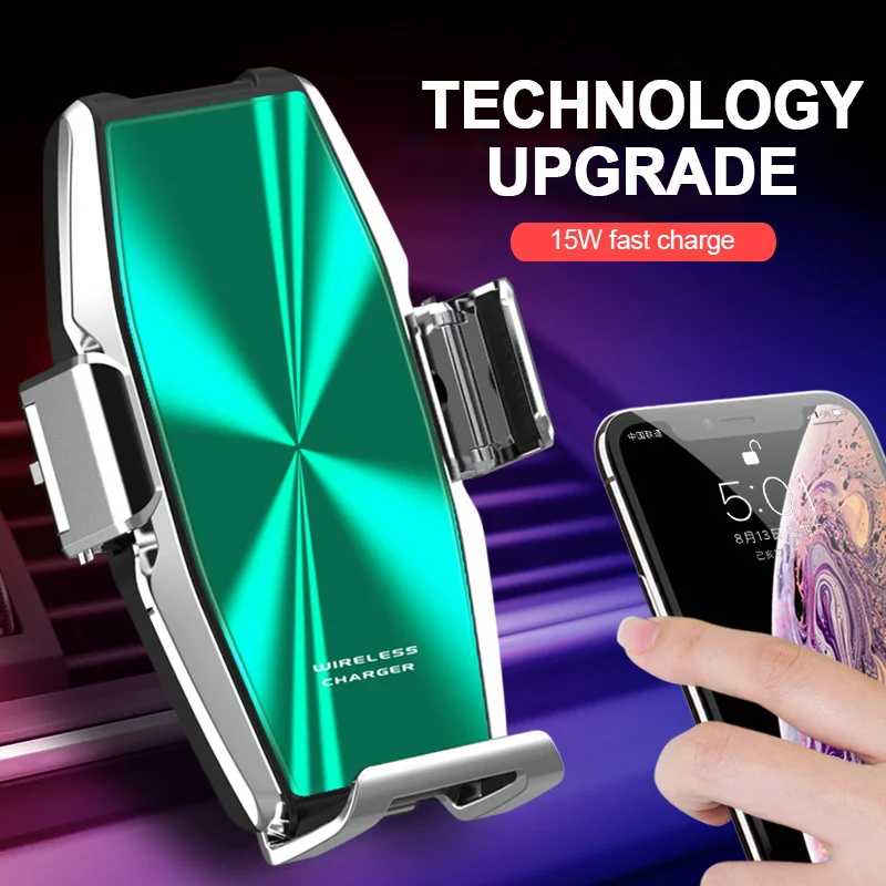 Автомобильное беспроводное зарядное устройство Tongdaytech 15 Вт для Iphone XS 8 11 Pro Max Samsung