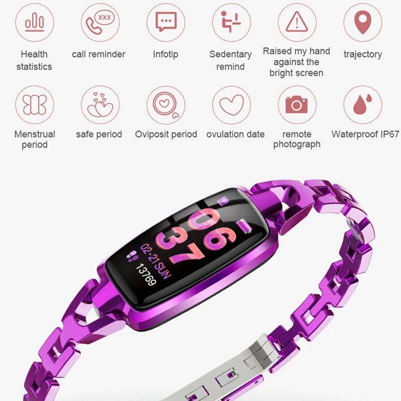 

Female smart bracelet watch women ladies 2019 smart band heart rate sleep tracker 0.96 inch remote photo smart wristband pk y9