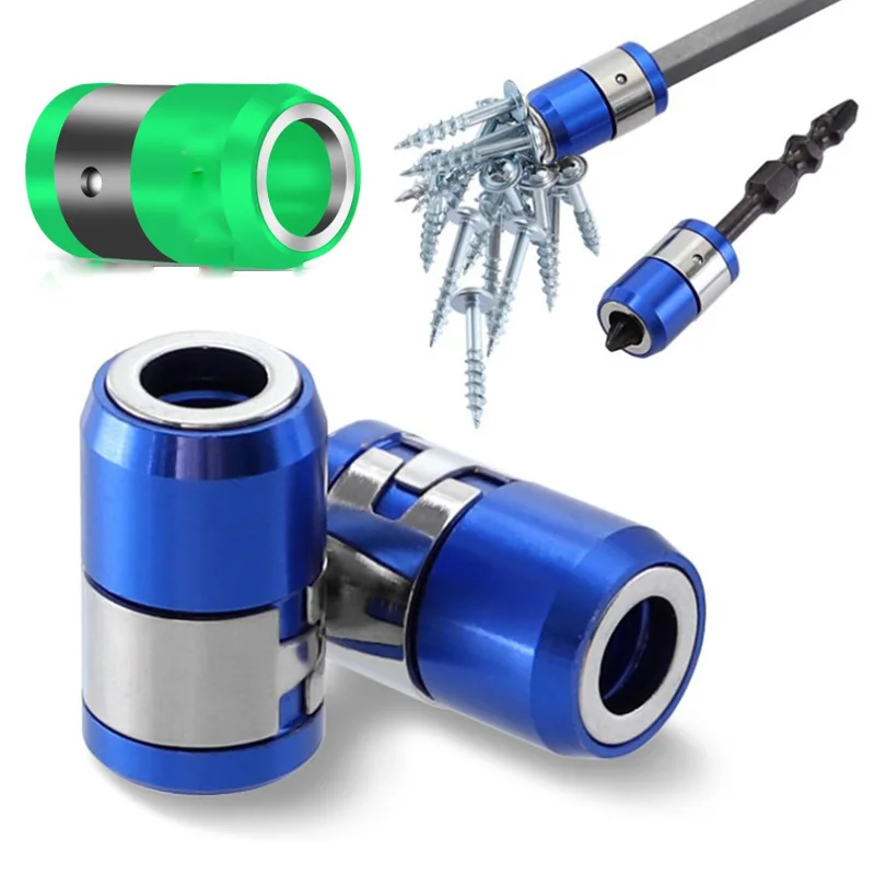 

Batch head with magnetic ring 6.35mm strong tip Metal screwdriver head with magnetizing Ring General magnetic ring steel sleeve