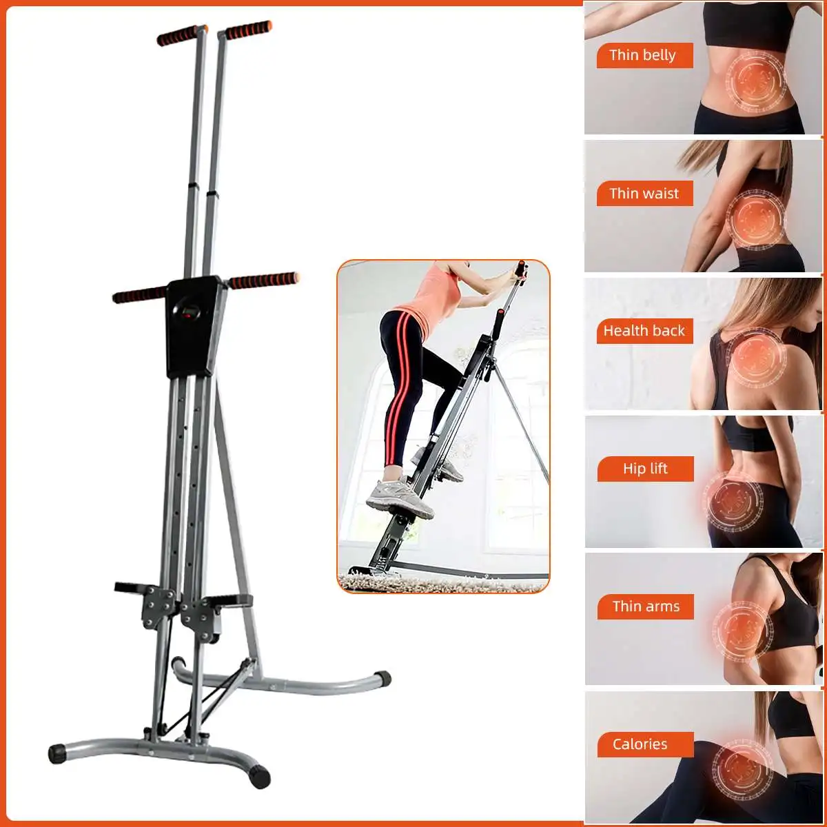 

331lbs Vertical Climber Climbing Machine Foldable Stepper Stair Machine Cardio Exercise Home Gym Workout Fitness Equipment