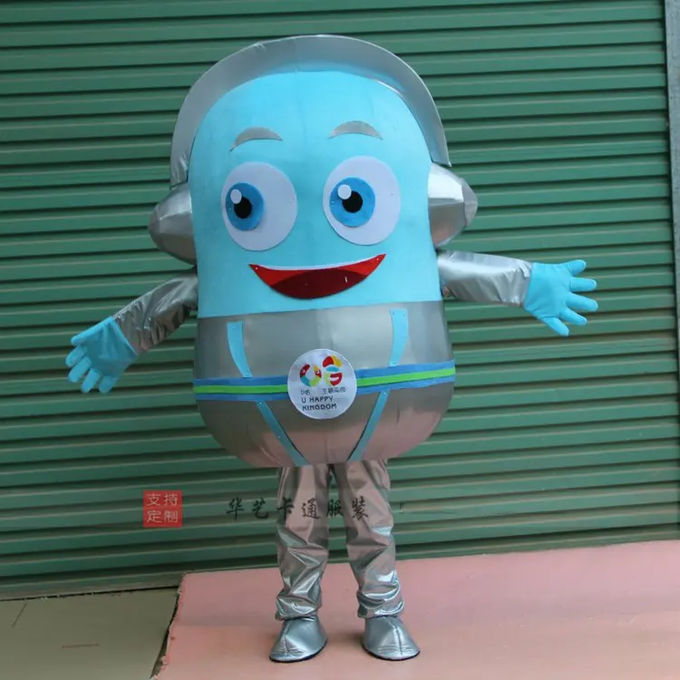 

Mascot Costume Blue Costume Mascot Fancy Cartoon Costume Apparel