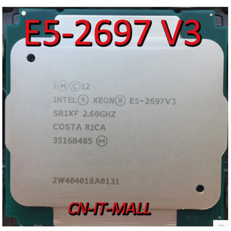 Pull E5 2697 V3 серверный процессор 2 6G 35M 14Core 28 thread LGA2011 3 процессор|Компьютерные кабели и
