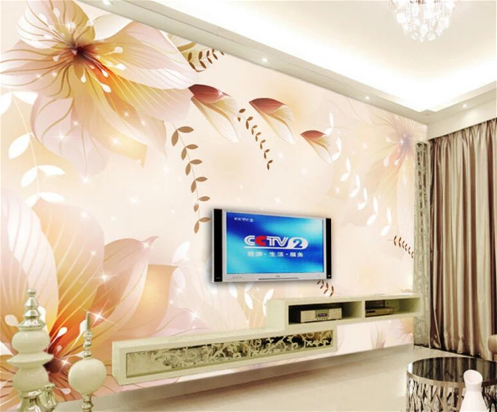 Большой заказ обои красивая мечта цветок ТВ настенная декоративная живопись |