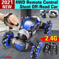 remote control car 4wd gesture induction radio remote control stunt car twisting off road vehicle light music drift toy high spe