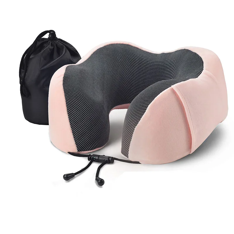 Pink Pillow U-образная подушка для путешествий, подушка для шеи из пены с эффектом памяти, Шейная подушка для самолета, офиса, подушки для сна, подушка для поддержки шеи - Цвет: Pink Pillow
