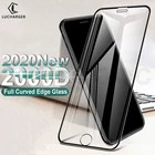 Закаленное стекло 2000D с изогнутыми краями для iPhone SE 2020 12 7 8 Plus, стекло с полным покрытием для iPhone 11 Pro XS Max X XR, защита экрана