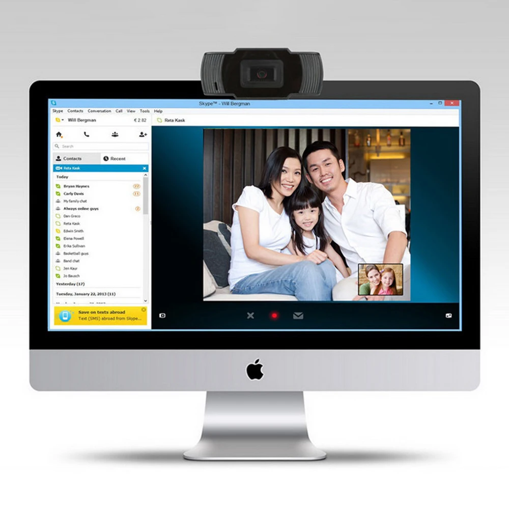 Веб камера 1080P веб с шестислойным стеклянным объективом автофокус камеры для Skype