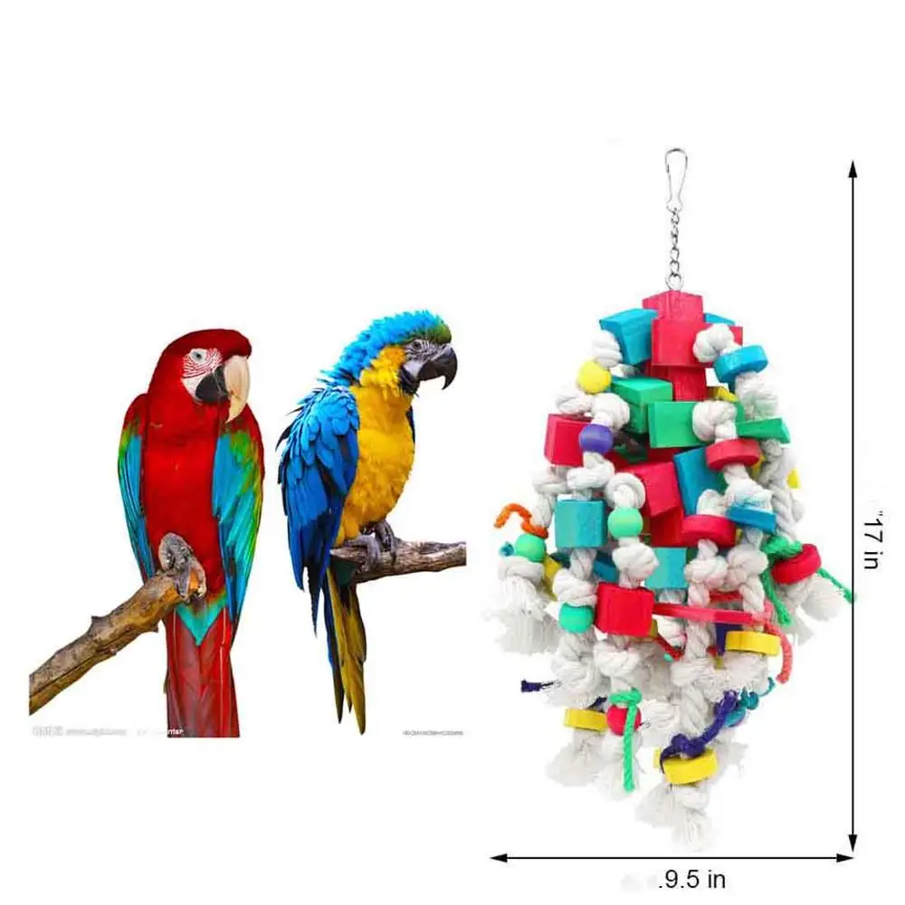 3 пакеты большой Попугай Птицы игрушки качели жевательные с колокольчиками для