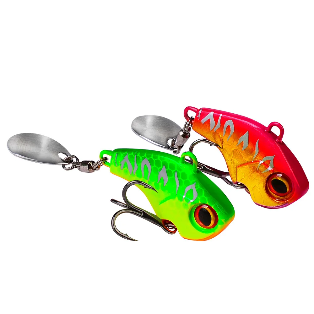 

1 Pcs Mini VIB Long Throw Road Sub Bait with Sequin Submerged Rotating Vibration Sequin Bionic Bait Bait Bait Fishing Gear