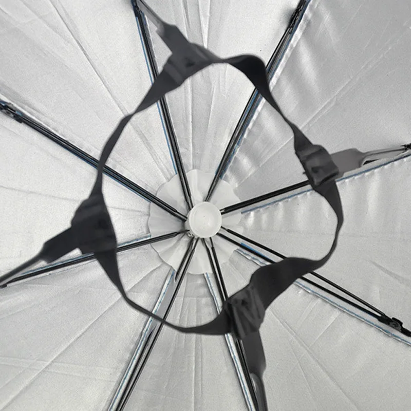 

54/70CM Foldable Headwear Umbrella Anti-UV Anti-Rain Portable Umbrella Hat Fishing Hiking Camping Outdoor Head Umbrella Rain