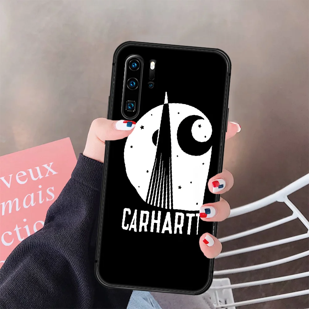 

Fashion Brand Carhartts Phone Case Cover Hull For Huawei P8 P9 P10 P20 P30 P40 Lite Pro Plus Smart Z 2019 black Coque Soft Prime