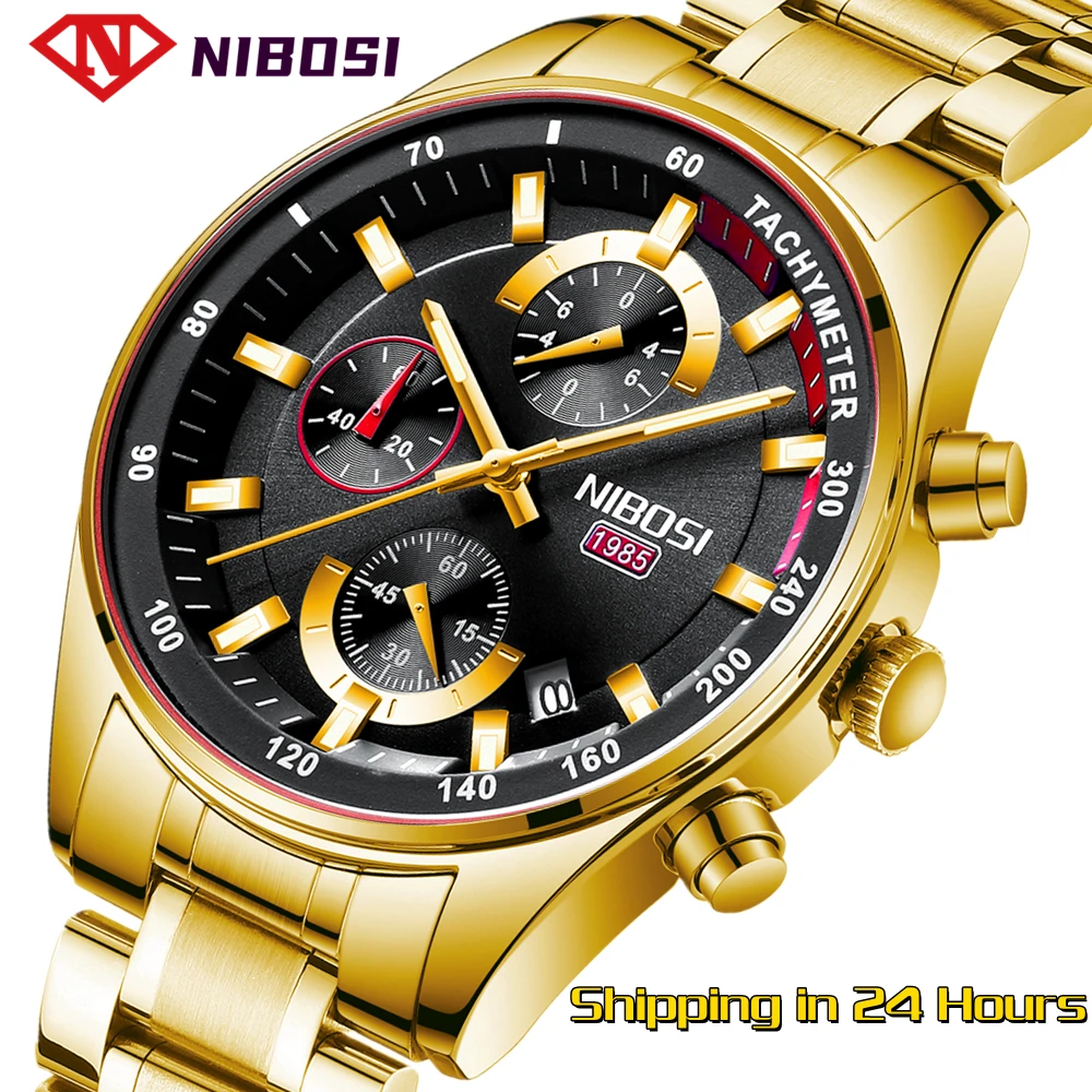 

NIBOSI Men Watches 2375 Top Brand Luxury Famous Men's Fashion Casual Dress Watch Military Quartz Wristwatches Relogio Masculino
