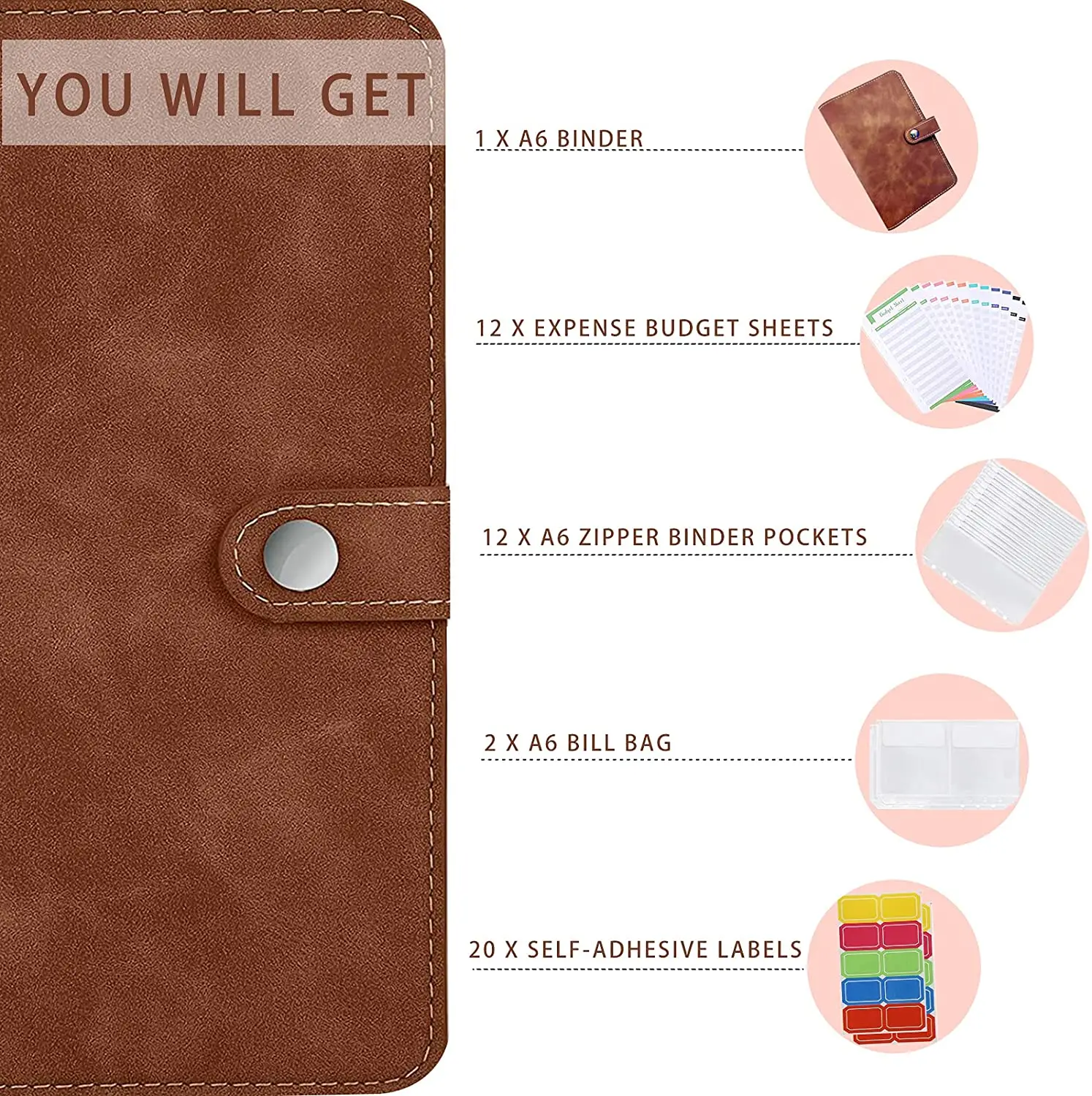 29 шт. A6 бюджет планировщик бюджета связующего с денежным конверты 6 кольцо