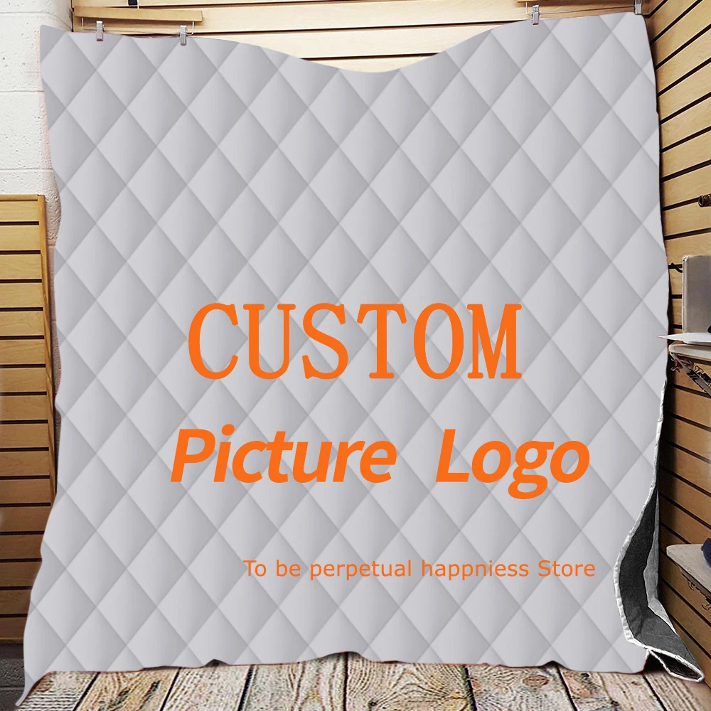 Customized Photo Logo Quilt Blanket for Bed Customize Anime Cartoon Printed Duvet Cover Twin Full Queen King Size Dropshipping