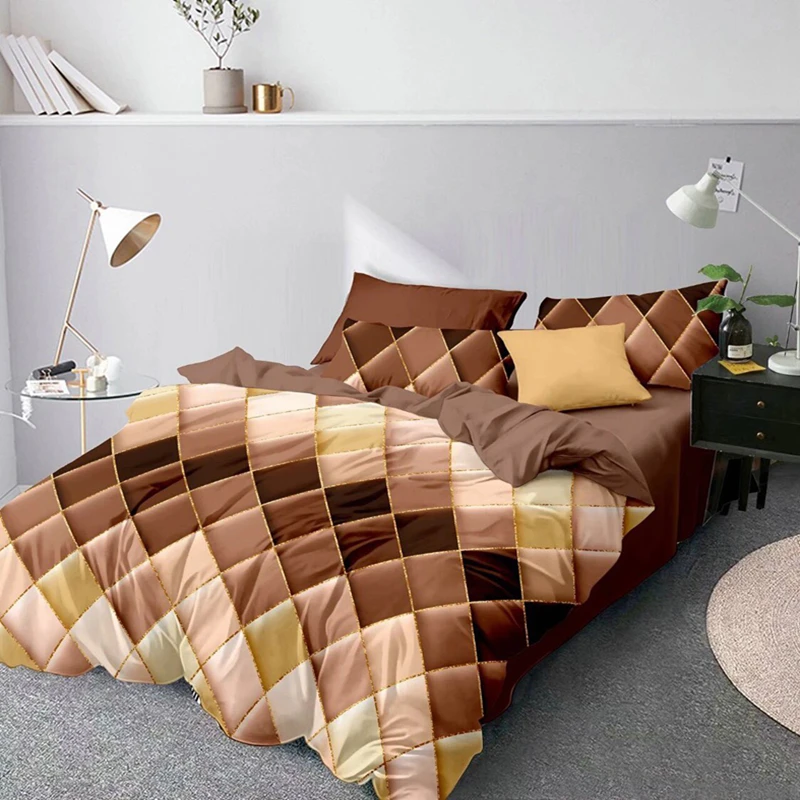 

LOVINSUNSHINE Geometry King Size Bedding Set Diamond Queen Duvet Cover For Double Bed QW18#