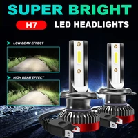 led car headlight h7 headlamp bulb 12v auto fog lights 10000lm 6000k white lamp csp chip 80wset extra bright long lifespan 2pcs