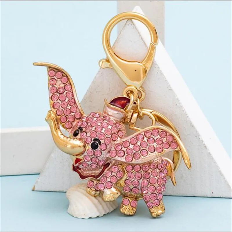 Милый брелок с кристаллами в виде животного женский Блестящий Стразы лучший