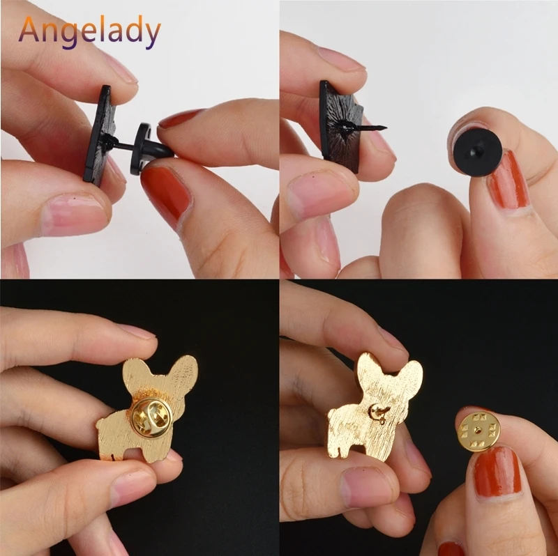 30 шт. Удобная подходящая бабочка клатч резиновая булавка для спины Замена брошь в