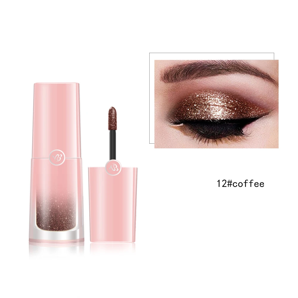 

12 Eye Shadows Long Lasting Shiny Waterproof Liquid Eyeliner Eyeshadow Makeup Glitter Eyeliner Eye Beauty Party Makeup Tool