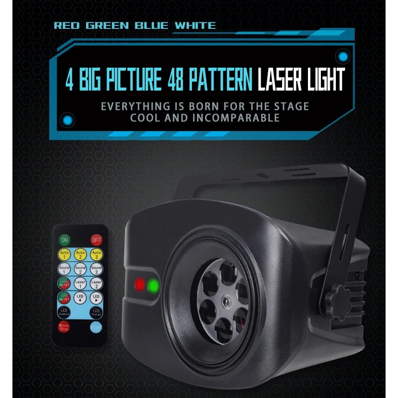 Сценический лазерный светильник с узором Hd полноцветный Звездный