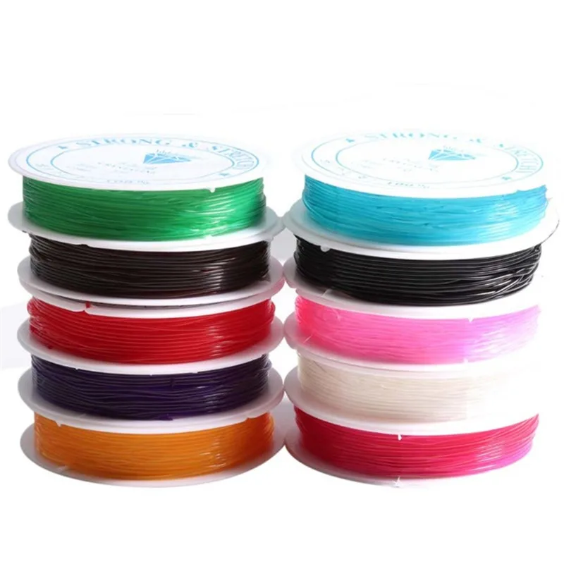 

Colorful Plastic Crystal Tec Korea DIY Beading Stretch Cords Elastic Line Jewelry Making Findings Bracelet Necklace Rope String